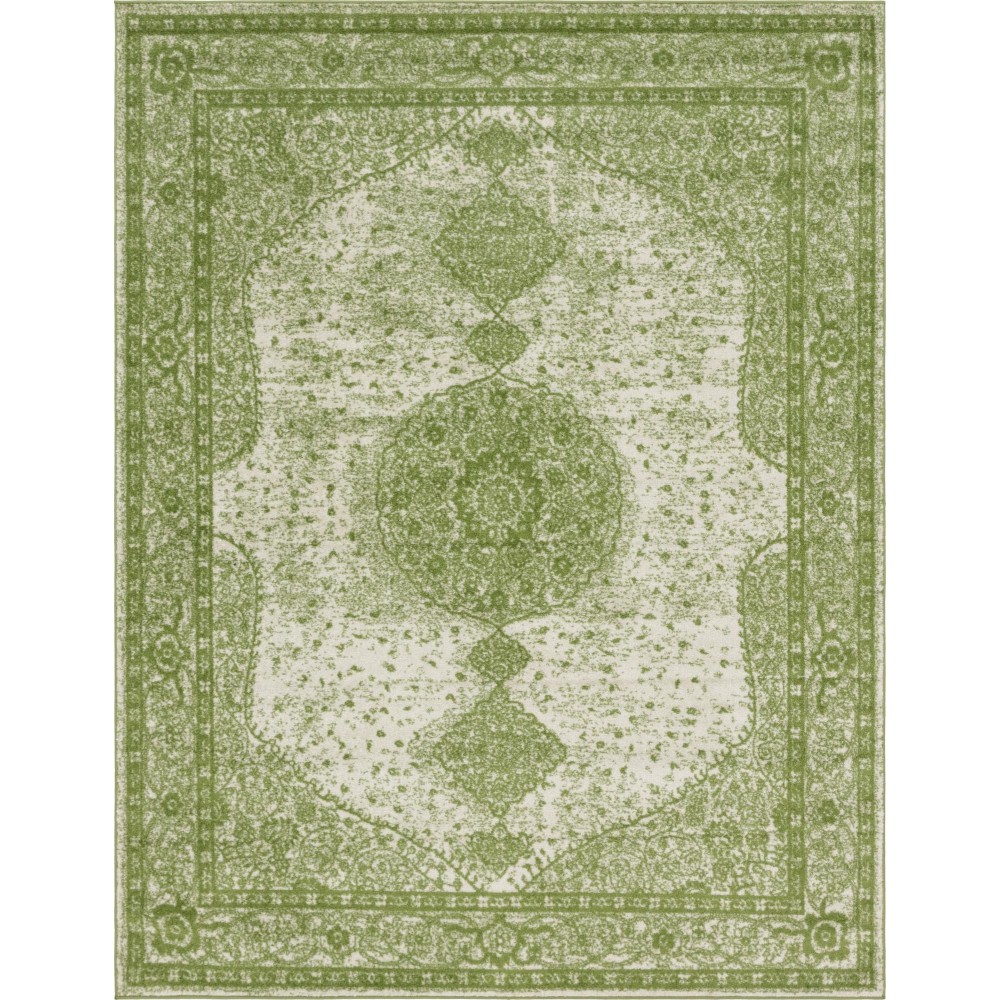 Rug Unique Loom Bromley Green Rectangular 8' 0 x 10' 0 Rug Unique Loom Bromley Green Rectangular 8' 0 x 10' 0