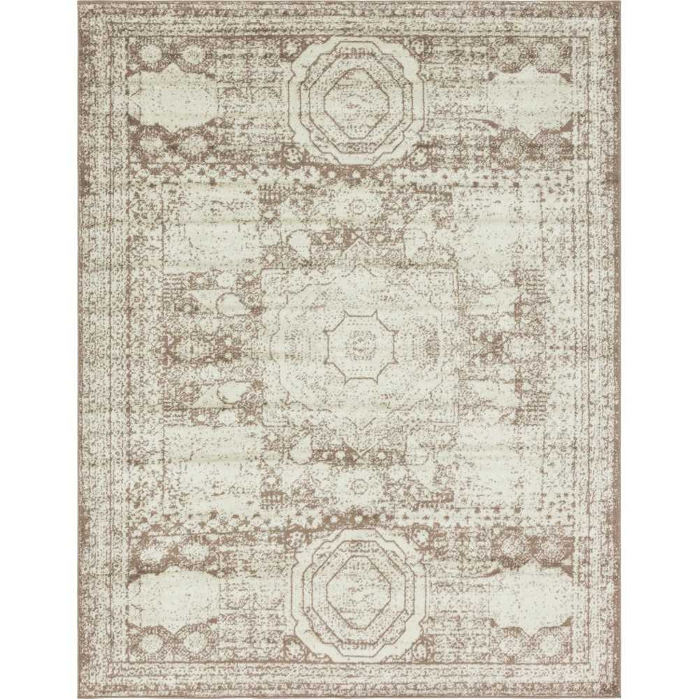 Rug Unique Loom Bromley Light Brown Rectangular 8' 0 x 10' 0