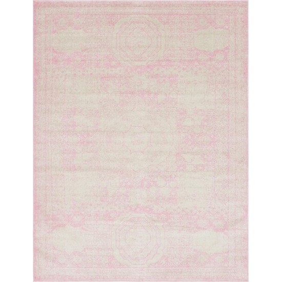 Rug Unique Loom Bromley Pink Rectangular 8' 0 x 10' 0