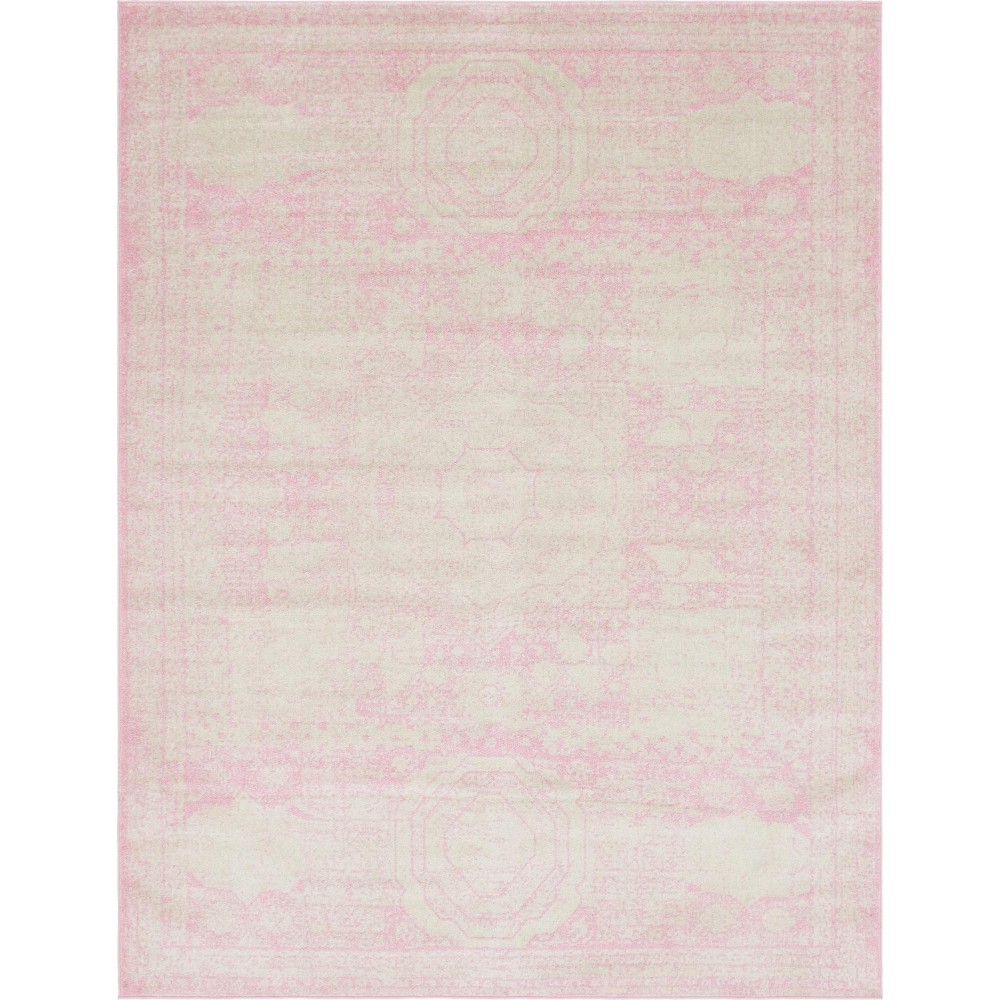 Rug Unique Loom Bromley Pink Rectangular 8' 0 x 10' 0