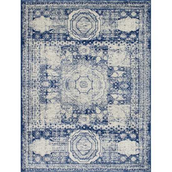 Rug Unique Loom Bromley Blue Rectangular 8' 0 x 10' 0