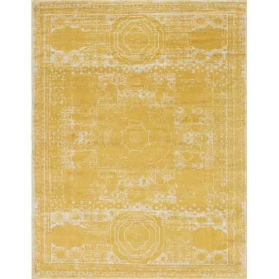 Rug Unique Loom Bromley Yellow Rectangular 8' 0 x 10' 0