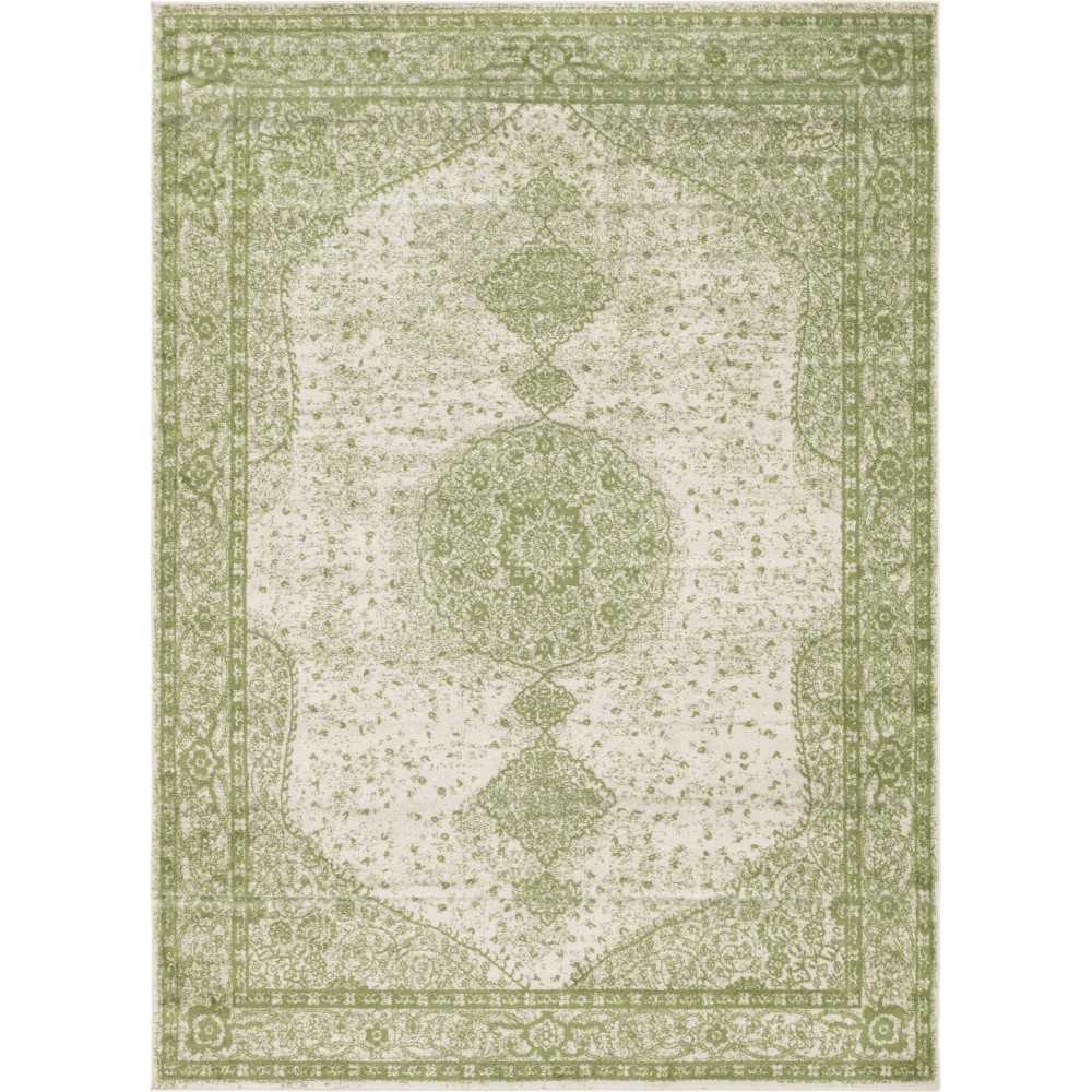 Rug Unique Loom Bromley Green Rectangular 8' 0 x 11' 0