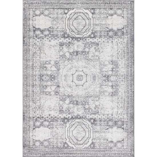 Rug Unique Loom Bromley Light Gray Rectangular 8' 0 x 11' 0