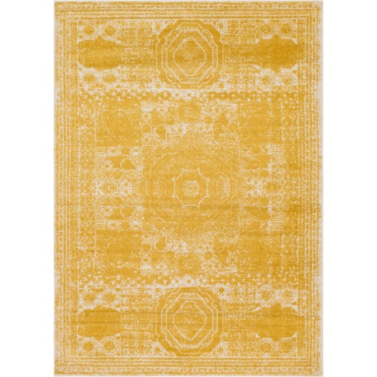 Rug Unique Loom Bromley Yellow Rectangular 8' 0 x 11' 0