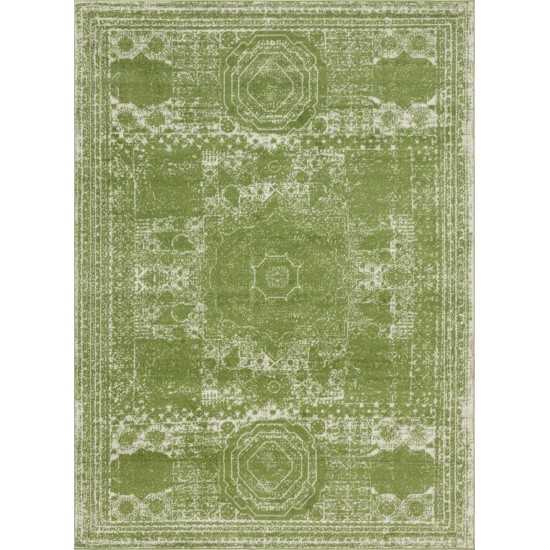 Rug Unique Loom Bromley Green Rectangular 9' 0 x 12' 0