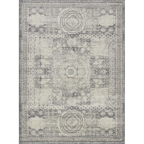 Rug Unique Loom Bromley Light Gray Rectangular 9' 0 x 12' 0