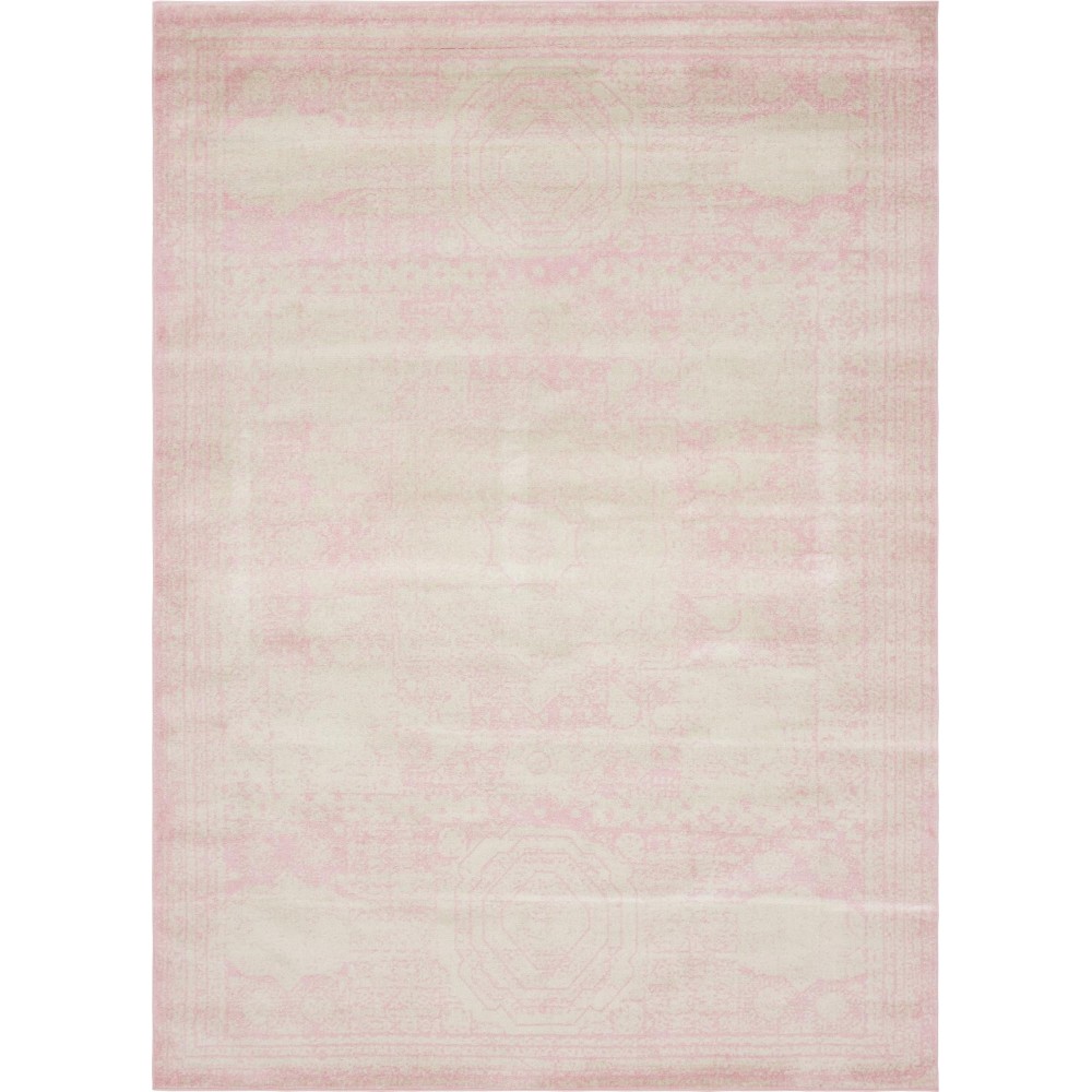 Rug Unique Loom Bromley Pink Rectangular 9' 0 x 12' 0