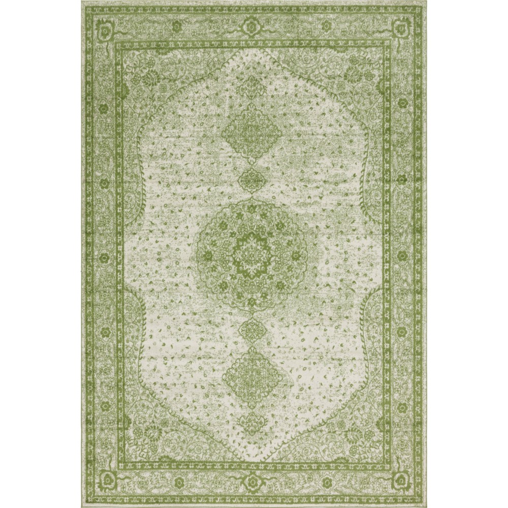 Rug Unique Loom Bromley Green Rectangular 10' 0 x 14' 0