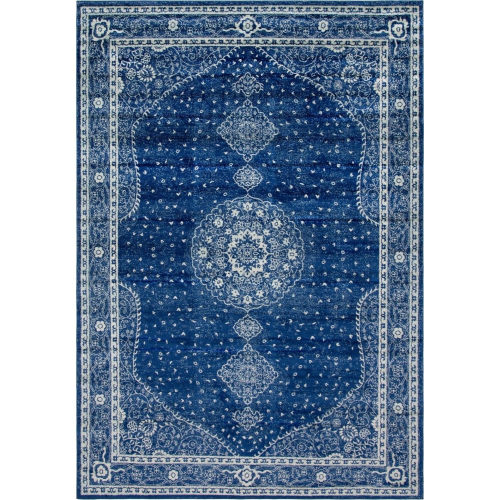 Rug Unique Loom Bromley Navy Blue Rectangular 10' 0 x 14' 0 Rug Unique Loom Bromley Navy Blue Rectangular 10' 0 x 14' 0