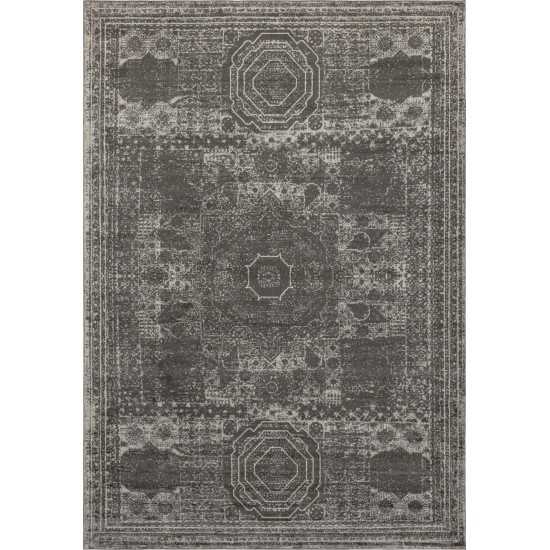 Rug Unique Loom Bromley Dark Gray Rectangular 10' 0 x 14' 0