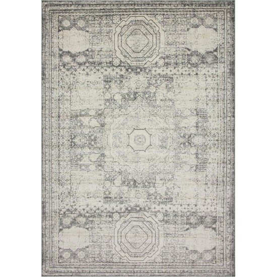 Rug Unique Loom Bromley Light Gray Rectangular 10' 0 x 14' 0