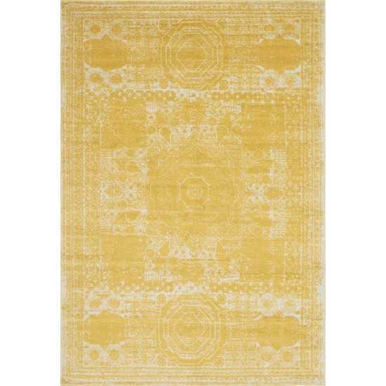 Rug Unique Loom Bromley Yellow Rectangular 10' 0 x 14' 0