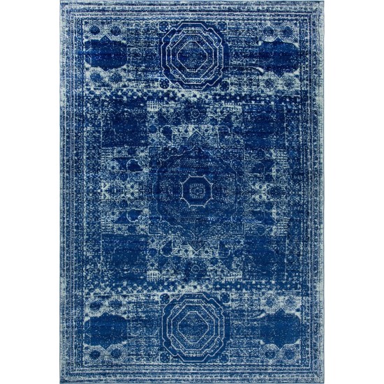 Rug Unique Loom Bromley Navy Blue Rectangular 10' 0 x 14' 10