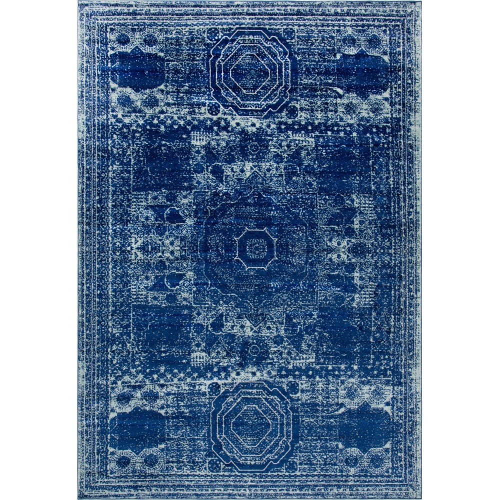 Rug Unique Loom Bromley Navy Blue Rectangular 10' 0 x 14' 10