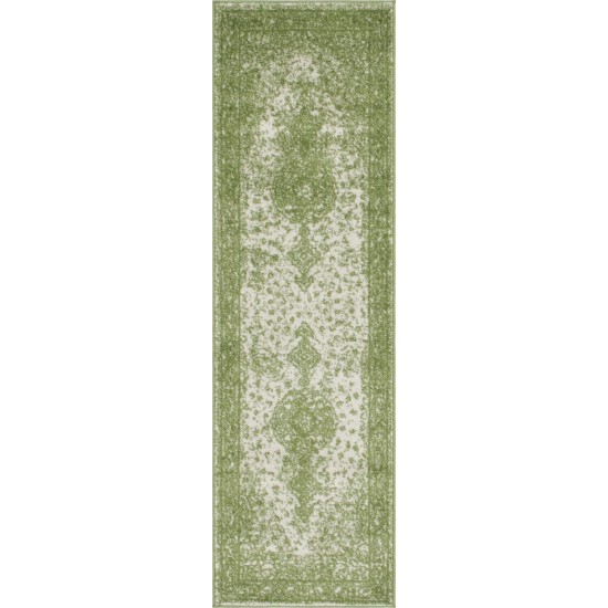 Rug Unique Loom Bromley Green Runner 2' 0 x 6' 7