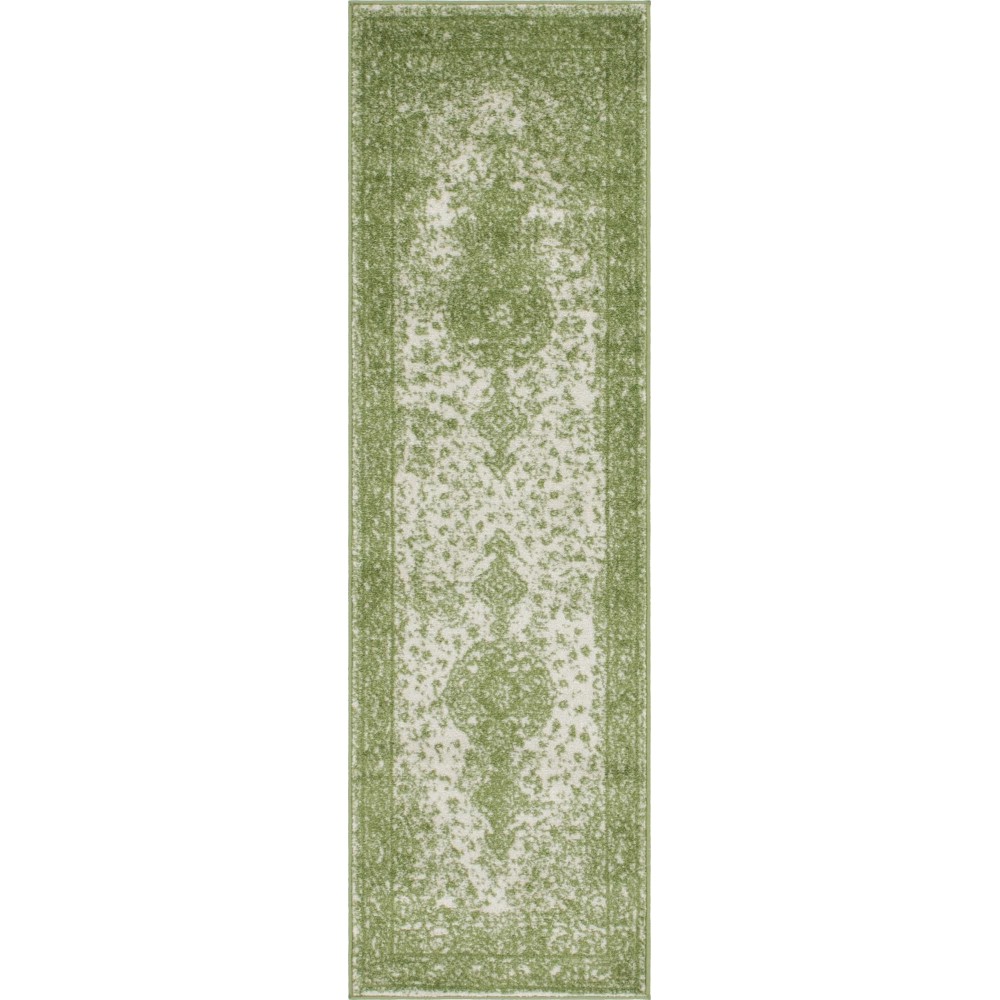 Rug Unique Loom Bromley Green Runner 2' 0 x 6' 7