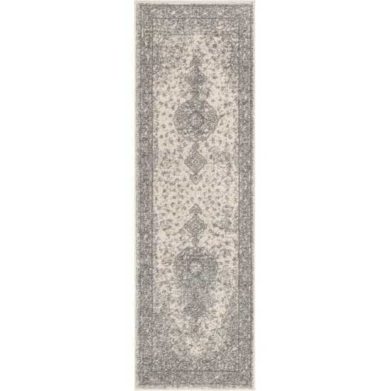 Rug Unique Loom Bromley Light Gray Runner 2' 0 x 6' 7