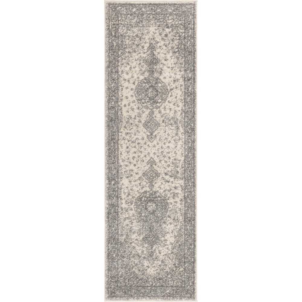 Rug Unique Loom Bromley Light Gray Runner 2' 0 x 6' 7