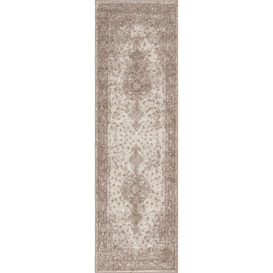 Rug Unique Loom Bromley Light Brown Runner 2' 0 x 6' 7