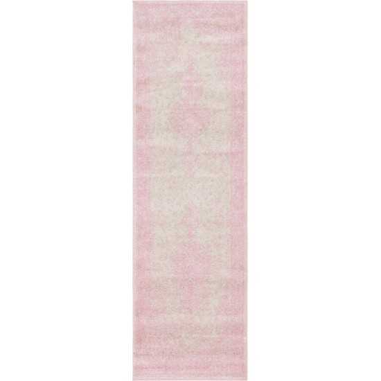 Rug Unique Loom Bromley Pink Runner 2' 0 x 6' 7