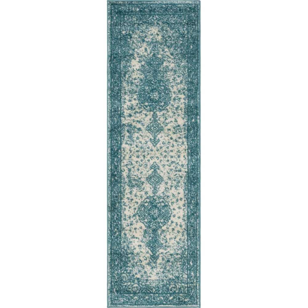 Rug Unique Loom Bromley Turquoise Runner 2' 0 x 6' 7 Rug Unique Loom Bromley Turquoise Runner 2' 0 x 6' 7