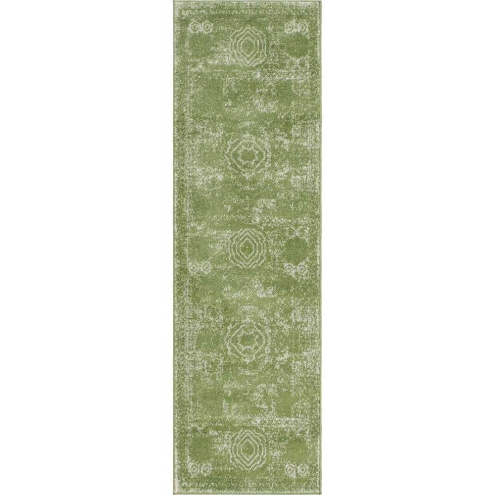 Rug Unique Loom Bromley Green Runner 2' 0 x 6' 7 Rug Unique Loom Bromley Green Runner 2' 0 x 6' 7