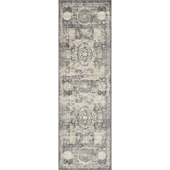 Rug Unique Loom Bromley Light Gray Runner 2' 0 x 6' 7