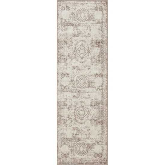 Rug Unique Loom Bromley Light Brown Runner 2' 0 x 6' 7