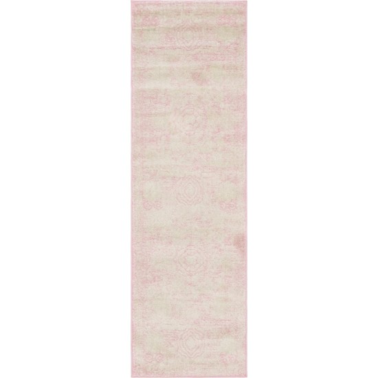 Rug Unique Loom Bromley Pink Runner 2' 0 x 6' 7