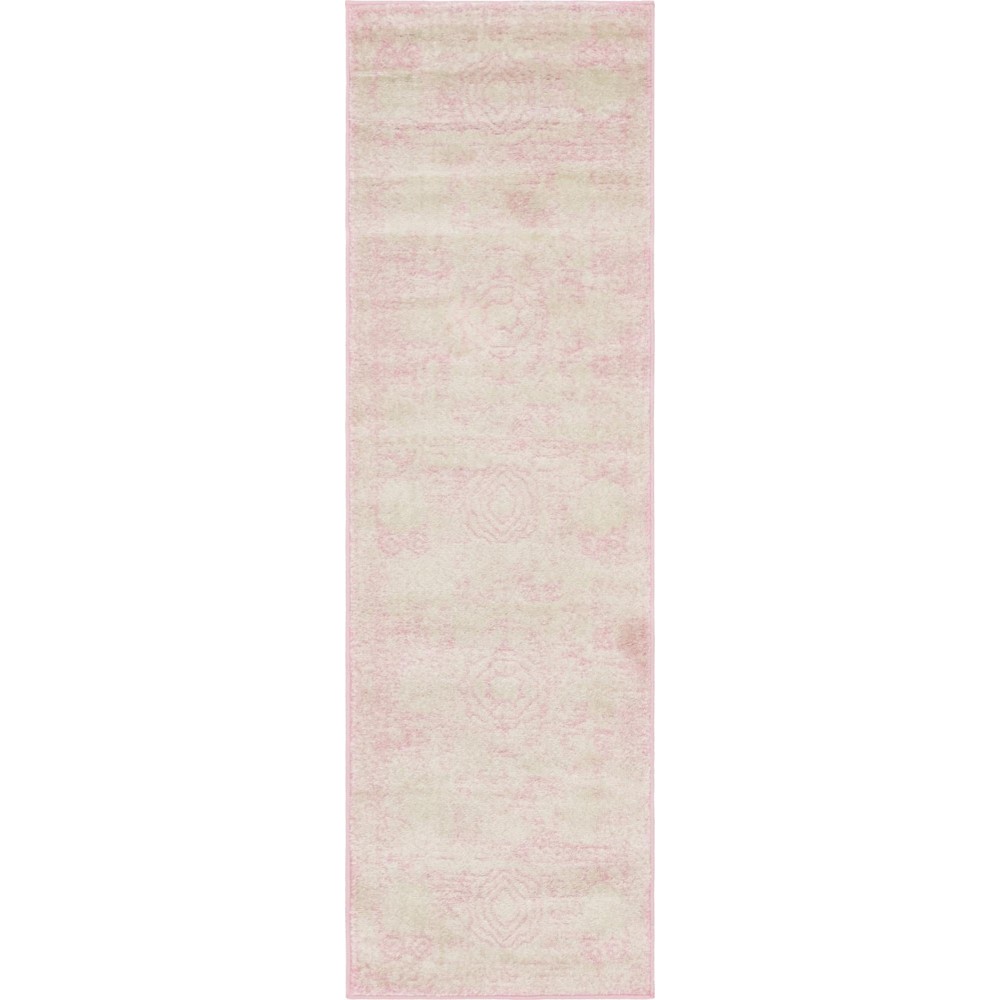 Rug Unique Loom Bromley Pink Runner 2' 0 x 6' 7