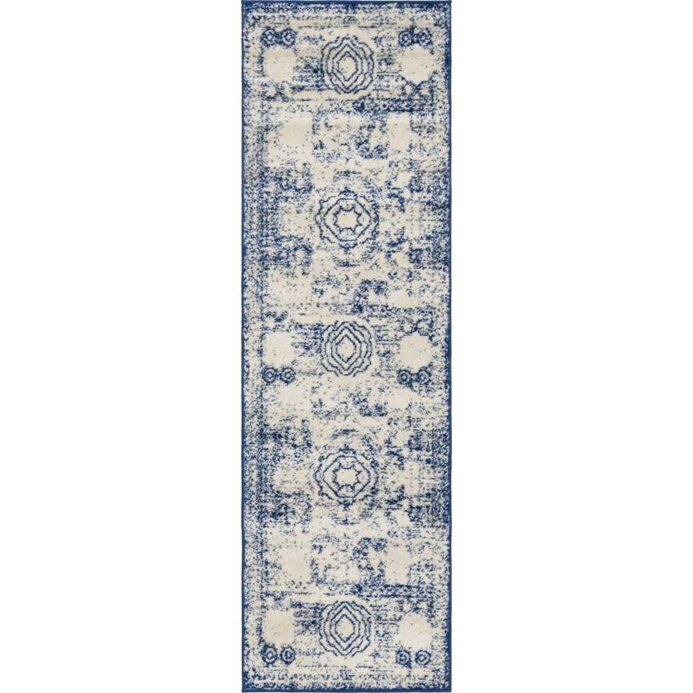 Rug Unique Loom Bromley Blue Runner 2' 0 x 6' 7