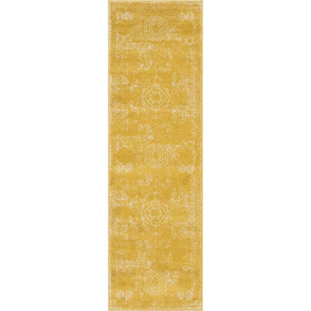 Rug Unique Loom Bromley Yellow Runner 2' 0 x 6' 7