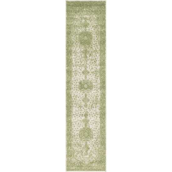 Rug Unique Loom Bromley Green Runner 2' 0 x 8' 8