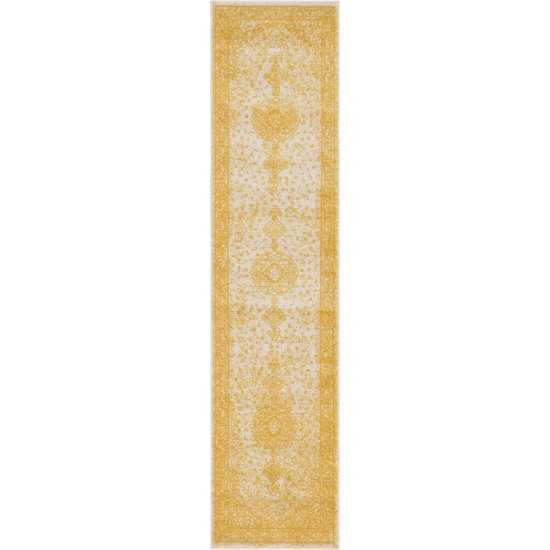 Rug Unique Loom Bromley Yellow Runner 2' 0 x 8' 8