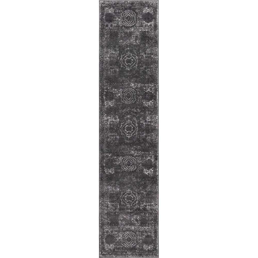 Rug Unique Loom Bromley Dark Gray Runner 2' 0 x 8' 8 Rug Unique Loom Bromley Dark Gray Runner 2' 0 x 8' 8