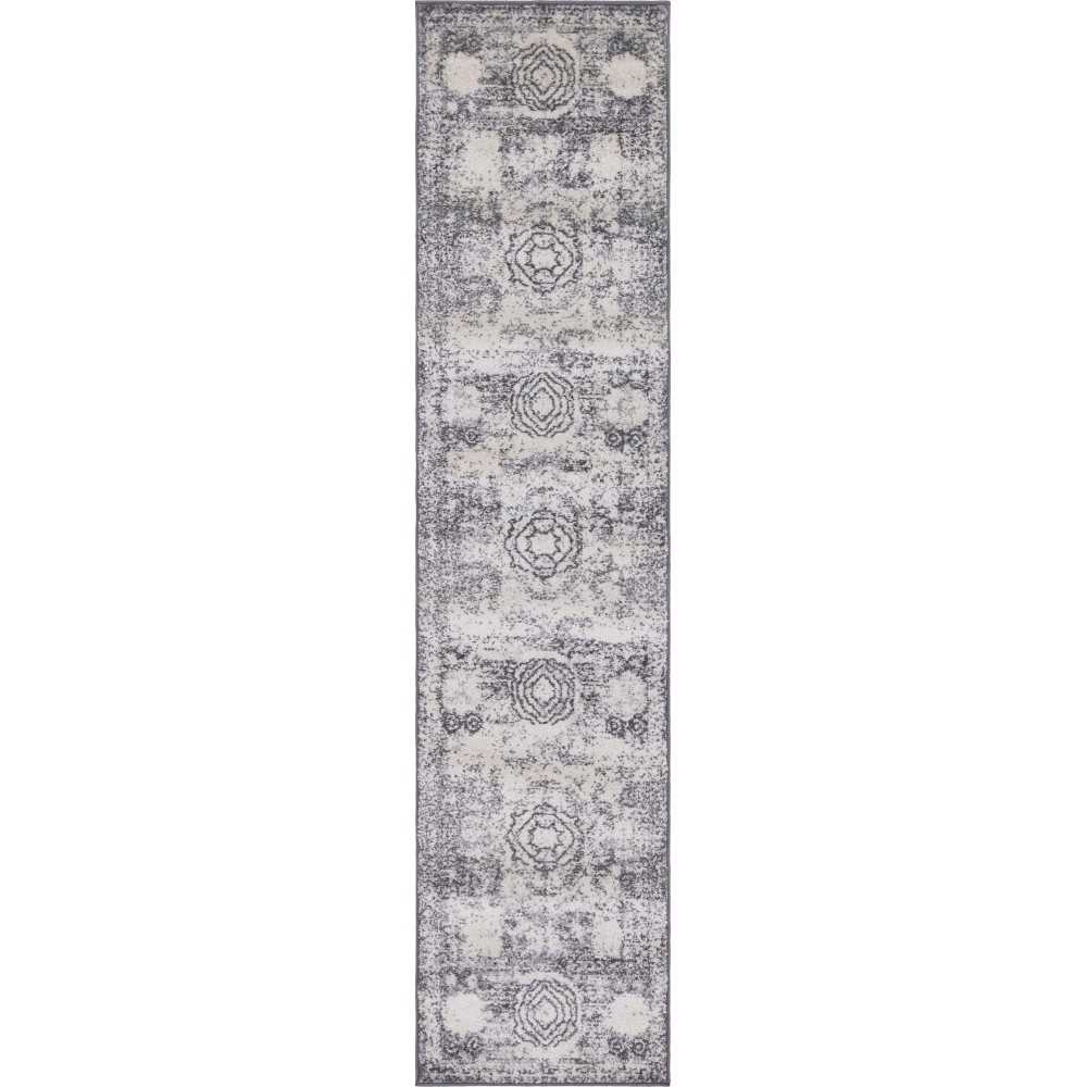 Rug Unique Loom Bromley Light Gray Runner 2' 0 x 8' 8