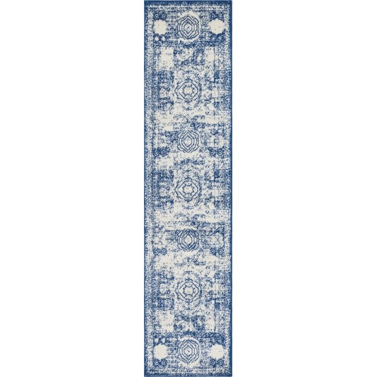 Rug Unique Loom Bromley Blue Runner 2' 0 x 8' 8