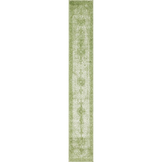 Rug Unique Loom Bromley Green Runner 2' 0 x 13' 0