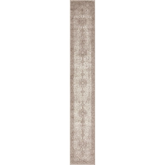 Rug Unique Loom Bromley Light Brown Runner 2' 0 x 13' 0