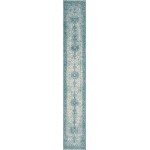 Rug Unique Loom Bromley Turquoise Runner 2' 0 x 13' 0