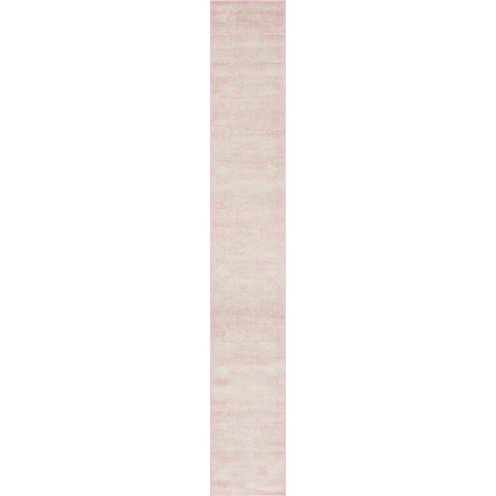 Rug Unique Loom Bromley Pink Runner 2' 0 x 13' 0