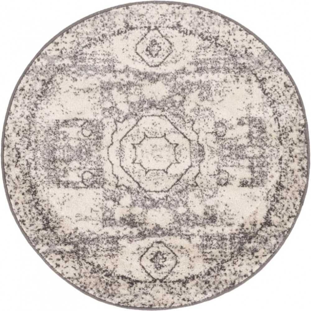 Rug Unique Loom Bromley Light Gray Round 3' 0 x 3' 0 Rug Unique Loom Bromley Light Gray Round 3' 0 x 3' 0