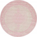 Rug Unique Loom Bromley Pink Round 5' 0 x 5' 0