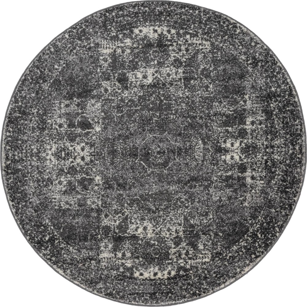 Rug Unique Loom Bromley Dark Gray Round 5' 0 x 5' 0 Rug Unique Loom Bromley Dark Gray Round 5' 0 x 5' 0