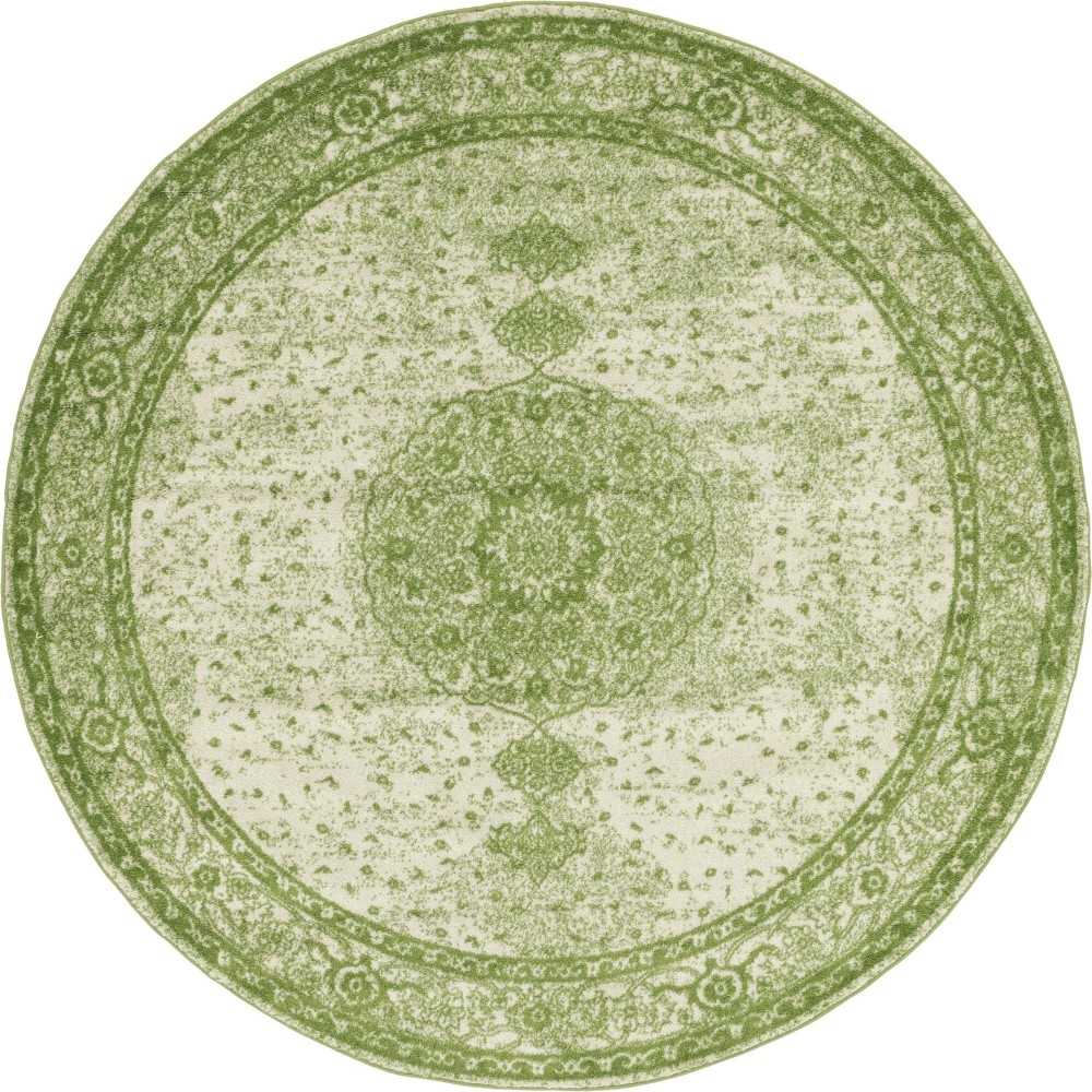 Rug Unique Loom Bromley Green Round 8' 0 x 8' 0