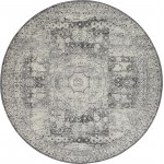 Rug Unique Loom Bromley Light Gray Round 8' 0 x 8' 0