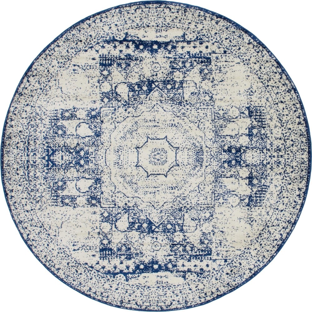 Rug Unique Loom Bromley Blue Round 8' 0 x 8' 0 Rug Unique Loom Bromley Blue Round 8' 0 x 8' 0