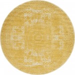 Rug Unique Loom Bromley Yellow Round 8' 0 x 8' 0