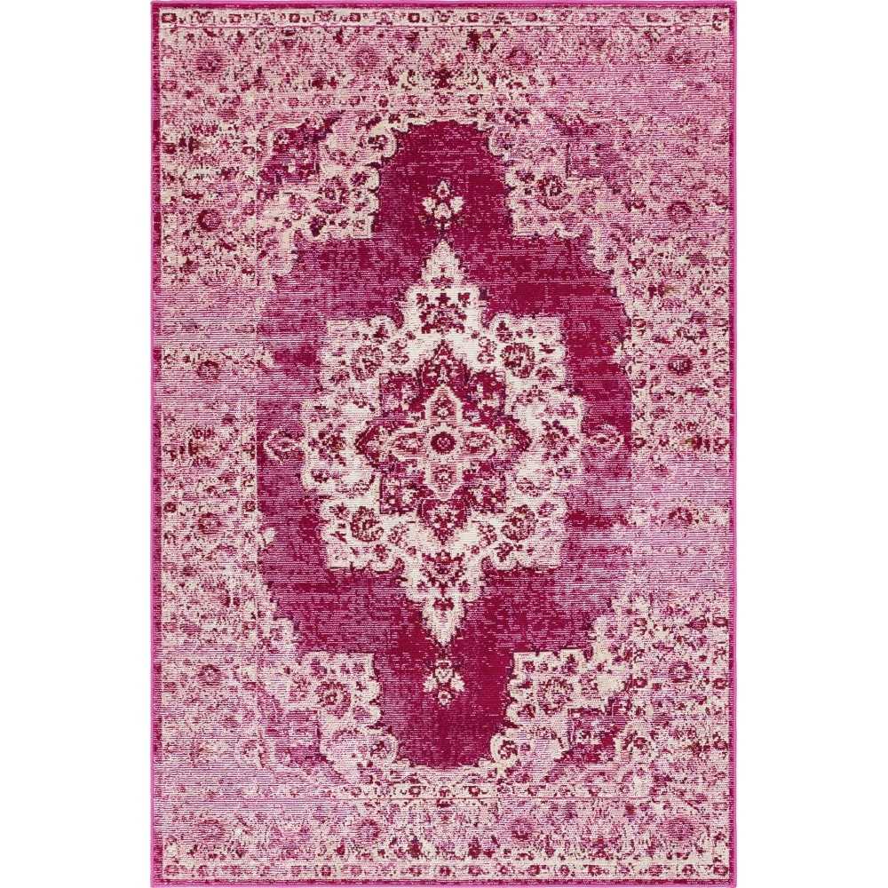 Rug Unique Loom Charm Pink Rectangular 5' 0 x 8' 0 Rug Unique Loom Charm Pink Rectangular 5' 0 x 8' 0